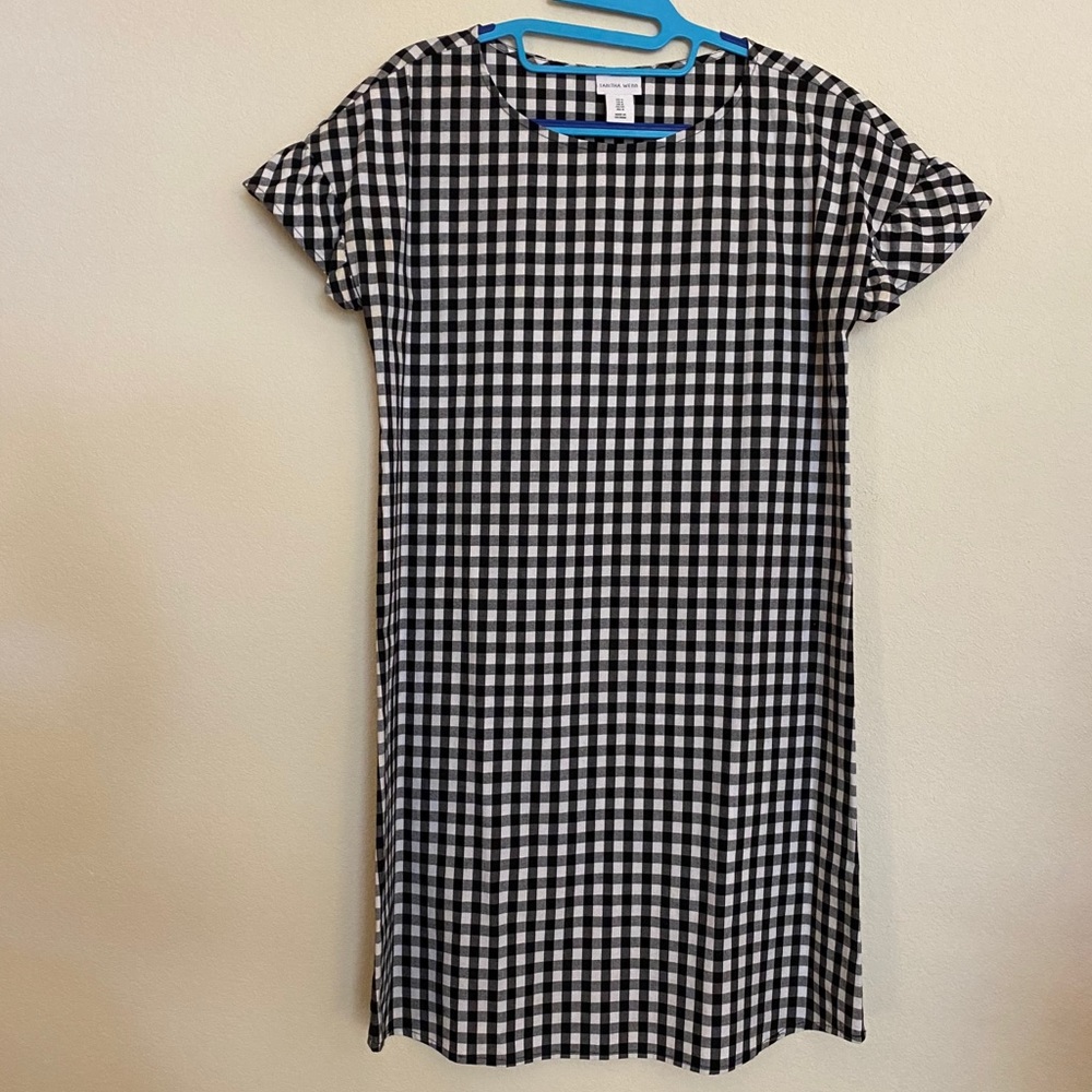 Checkered shift dress